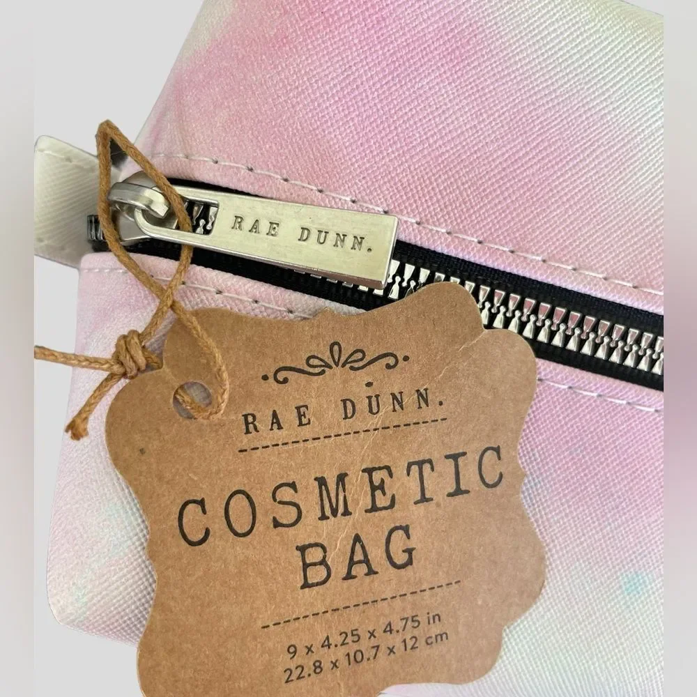 Rae Dunn Makeup Bag Pink Ombre Cosmetic Toiletry Travel Case NWT